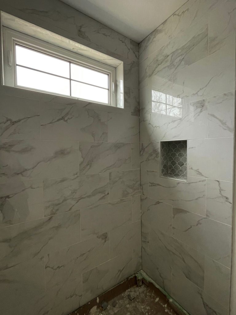 Master bathroom tiles