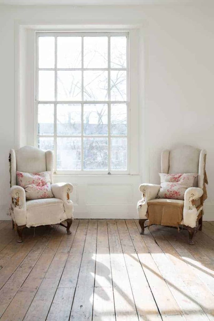 English cottage armchairs