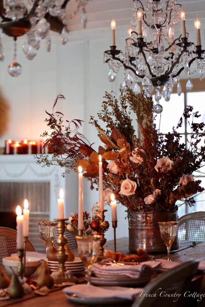 Warm candlelight fall tables cape