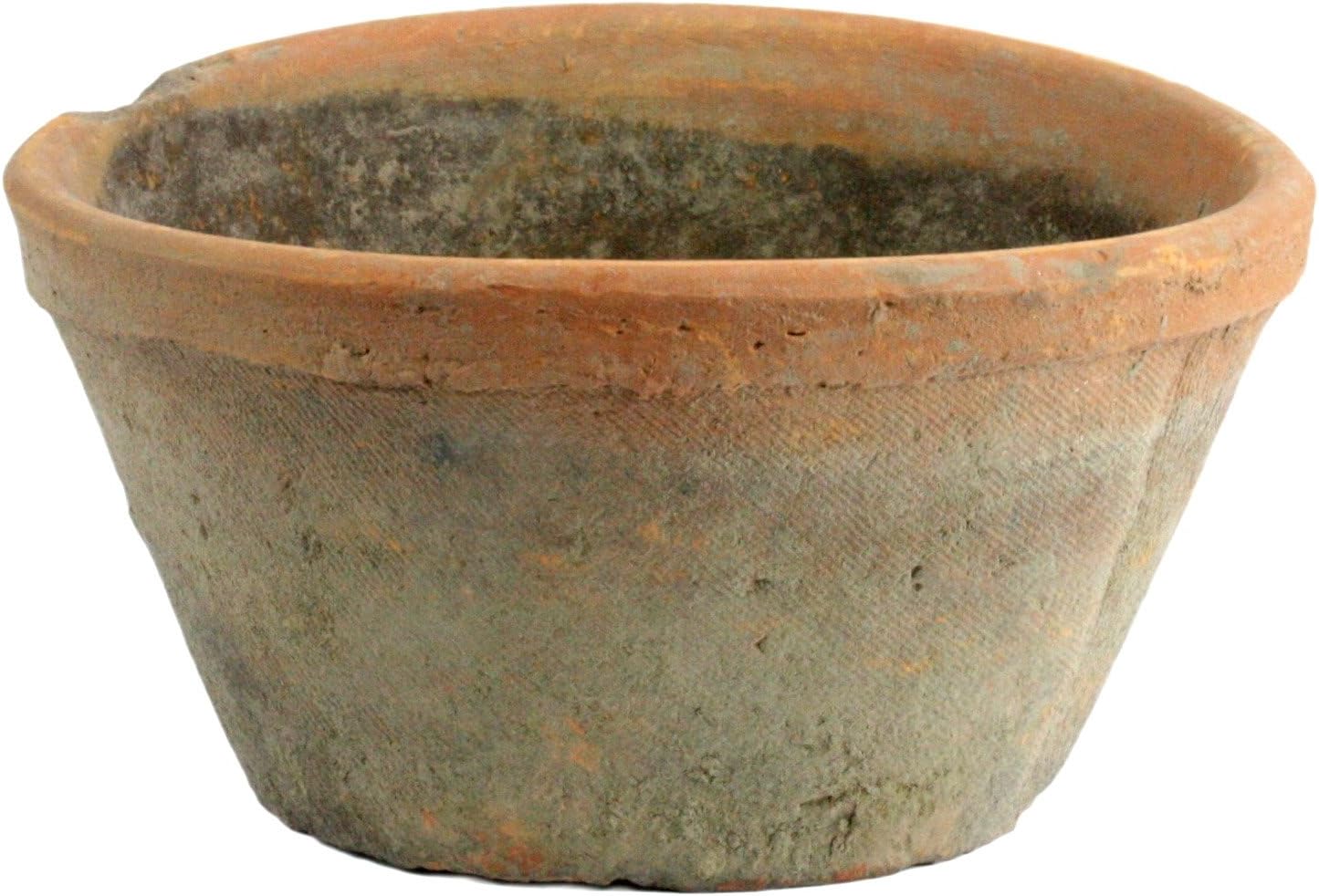 Aged terra cotta pot