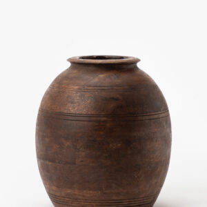 Aged wood vase