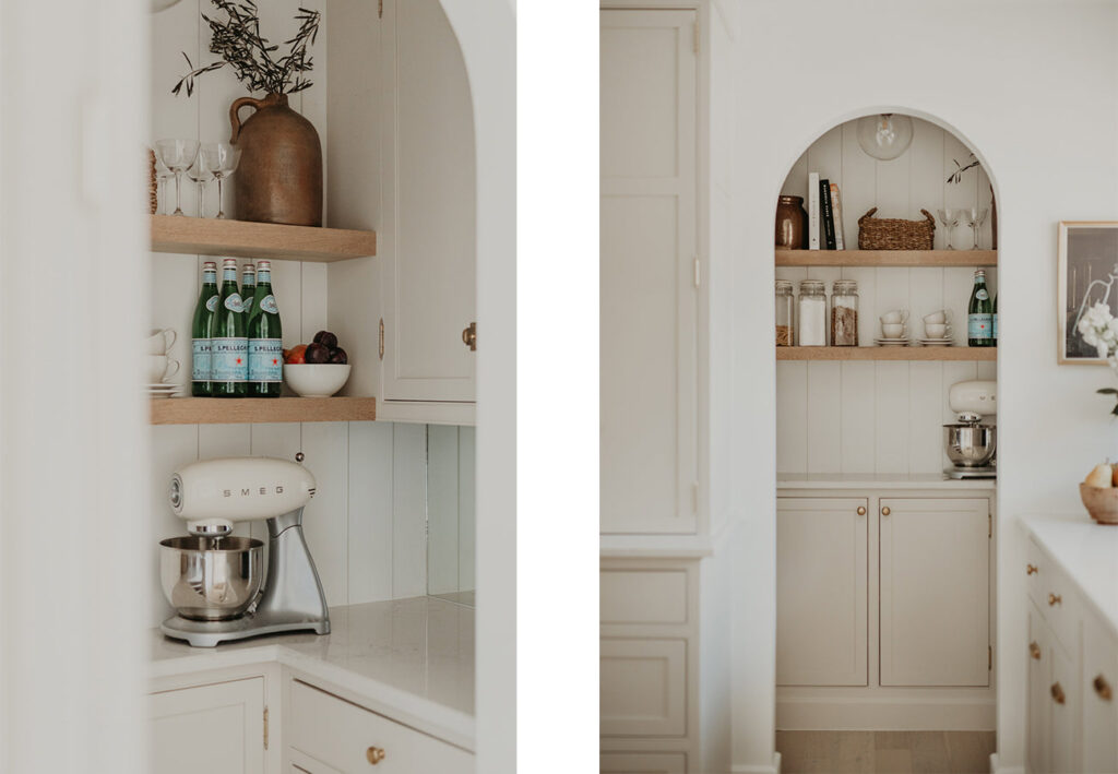 Transitional vintage pantry design