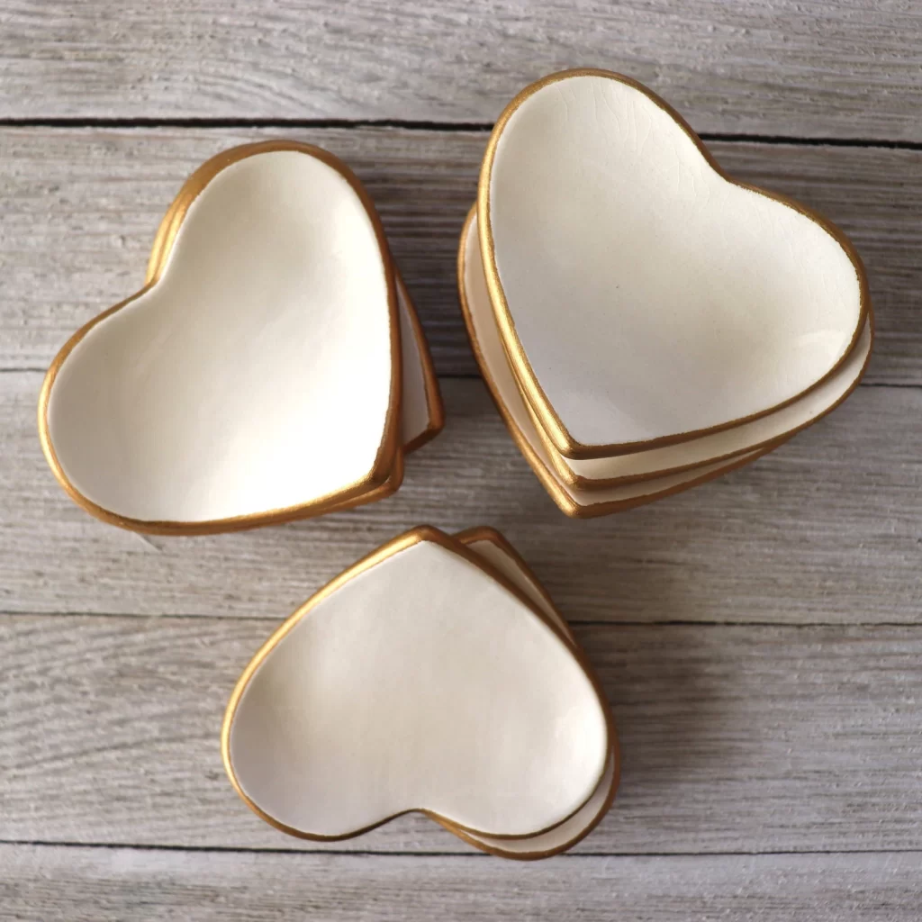 ceramic heart shaped dish