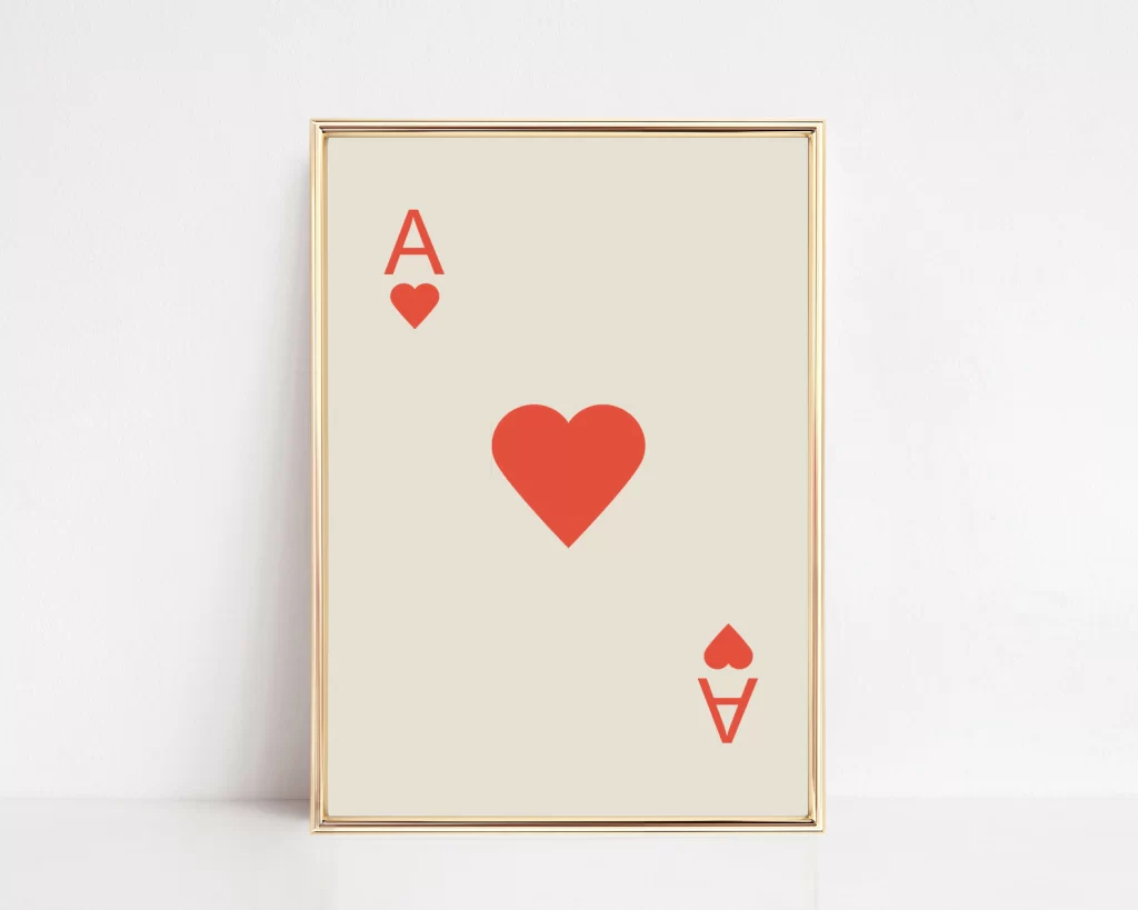 Ace heart digital print