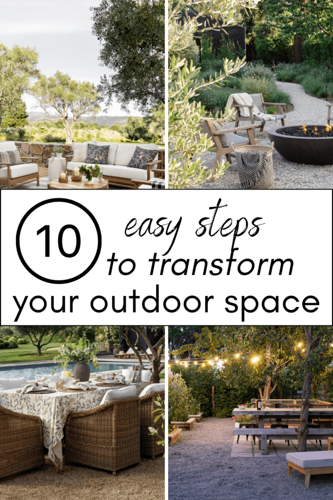 outdoor spaces pictures with text overlay pin