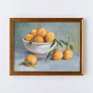 Orange vintage print