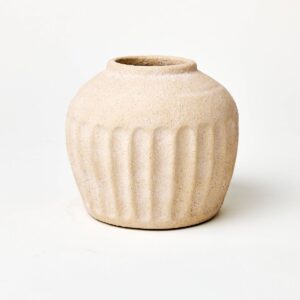 carved ceramic vase