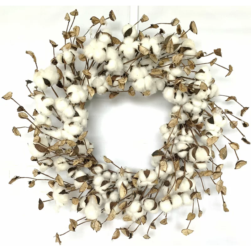 cotton wreath