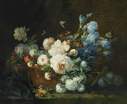 vintage painting of flower bouquet