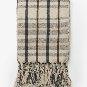 Plaid hassled throw