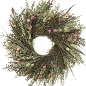 Dried grass wreath