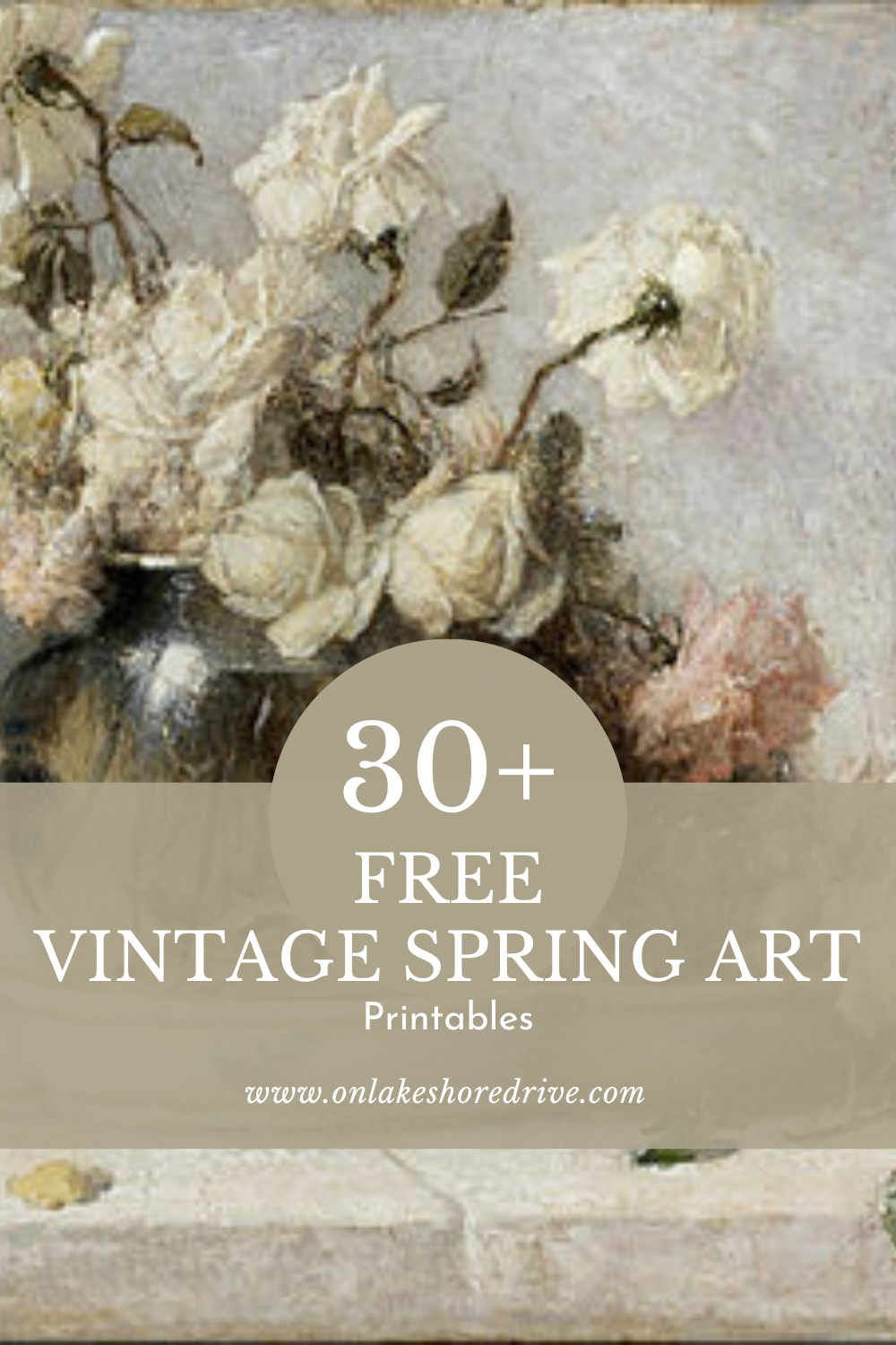 pinterest pin about 30 free vintage spring art downloadable