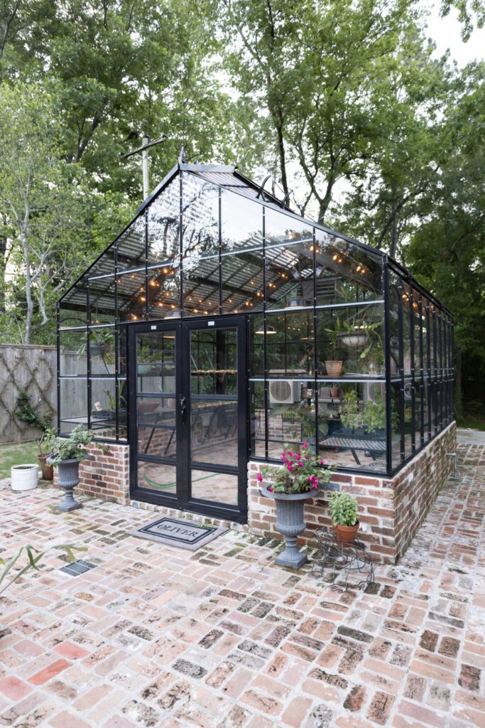 Black framed greenhouse