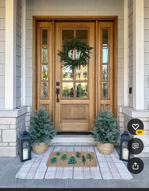 Christmas front porch