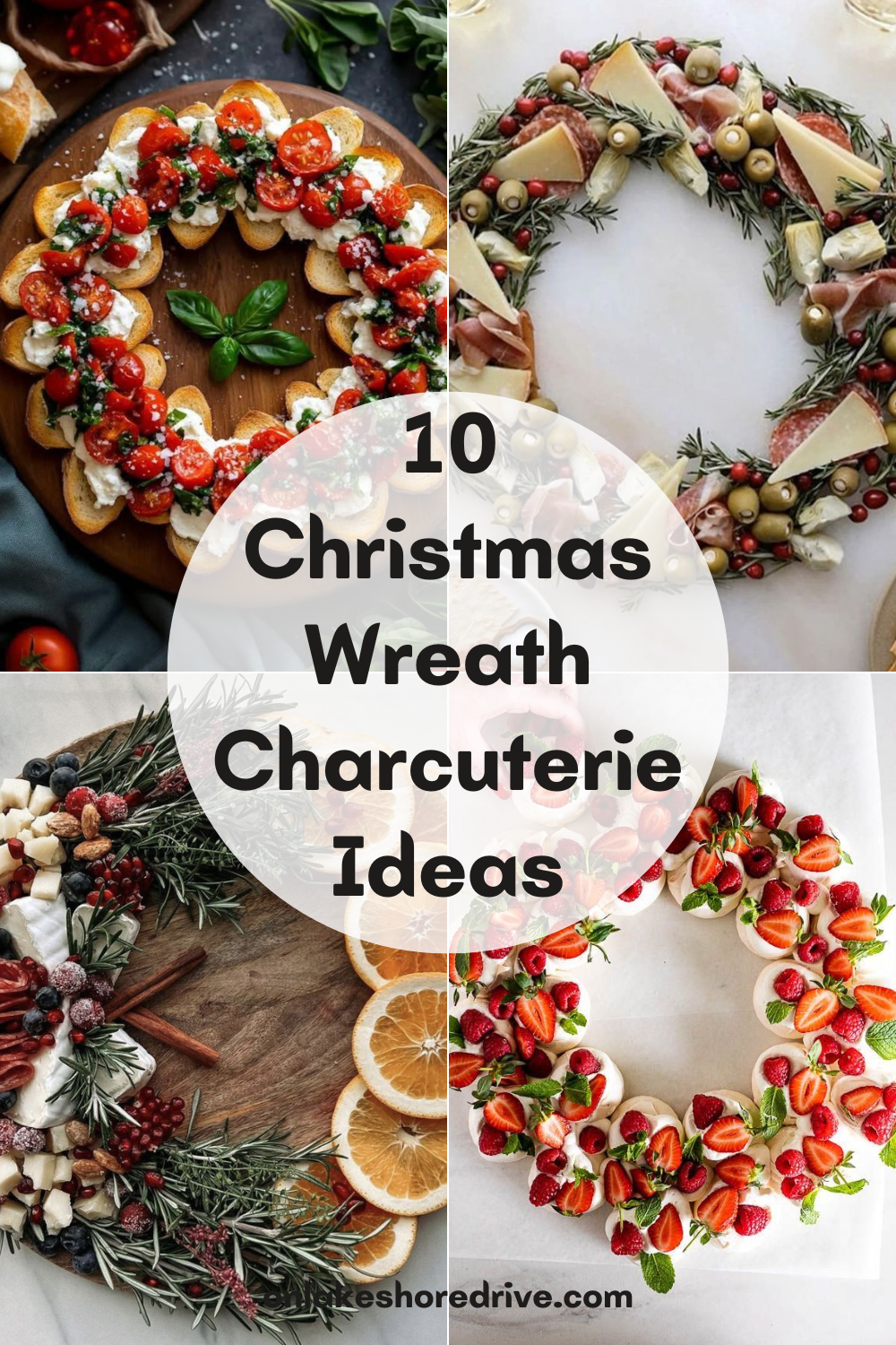 10 Beautiful Christmas Wreath Charcuterie Boards